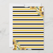 Honey Bee Sunflower Baby Shower Einladung (Rückseite)