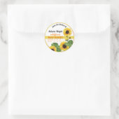 Honey Bee Sunflower Canning Runder Aufkleber (Tasche)