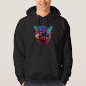 Honey Bee Synthwave Flower Retro Bee Keeper Garden Hoodie (Vorderseite)