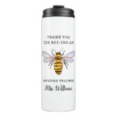 Honey Bee Teacher Wertungsname Thermosbecher (Vorderseite)