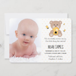 Honey Bee Teddy Bear Geburtsankündigung Ankündigung