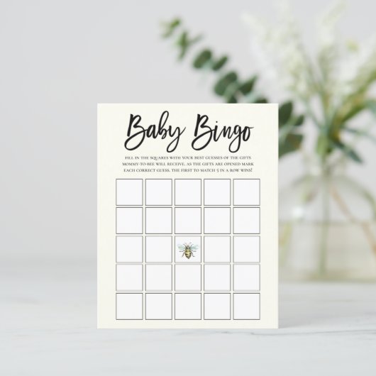 Honey Bee Theme Baby Bingo Game (Stehend Vorderseite)