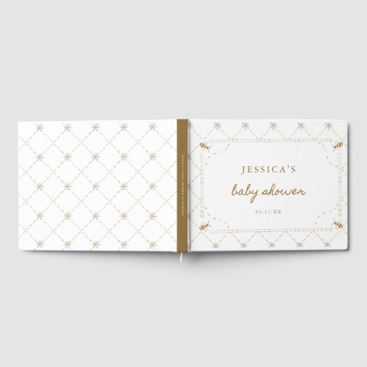 Honey Bee Theme Baby Shower Gästebuch (Voll)