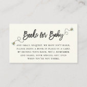 Honey Bee Theme Book Request Enclosure Card Platzkarte (Vorderseite)