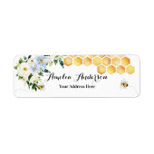 Honey Bee Theme Return Address Labels (Vorne)