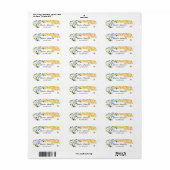Honey Bee Theme Return Address Labels (Vorne)