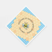 Honey Bee Themed Boy's Baby Shower Napkins Serviette (Ecke)