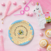Honey Bee Themed Boy's Baby Shower Paper Plate Pappteller (Party)