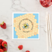 Honey Bee Themed Boy's Baby Shower Serviette (Beispiel)