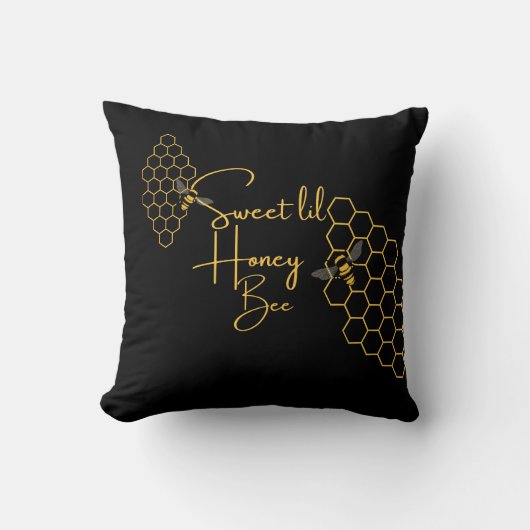 Honey bee Throw Pillow Kissen (Vorderseite)