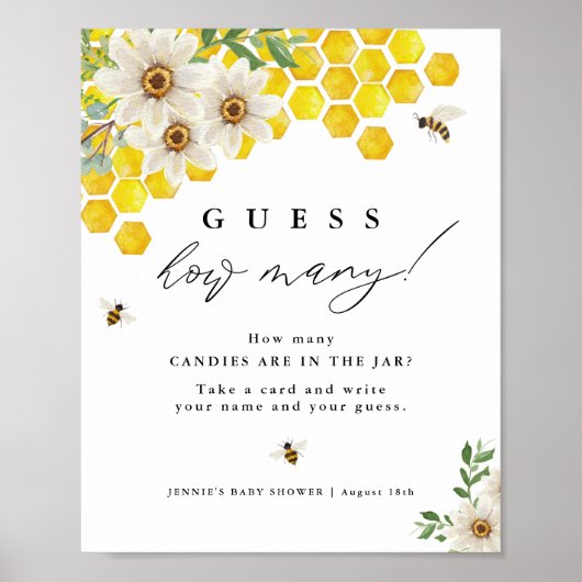 Honey Bee und Daisy schätzen, wie viele Game Displ Poster (Vorne)