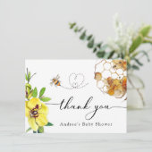 Honey Bee | Vielen Dank Dankeskarte (Stehend Vorderseite)