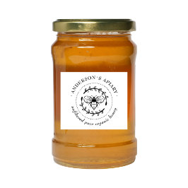Honey Bee Vintag Botanical Family Apiary Rustic Permastempel