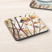 Honey bee Vintag Illustration Untersetzer (Linke Seite)