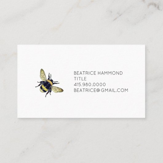 Honey Bee Visitenkarte (Rückseite)