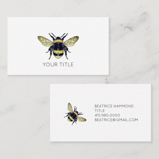 Honey Bee Visitenkarte (Vorne/Hinten)