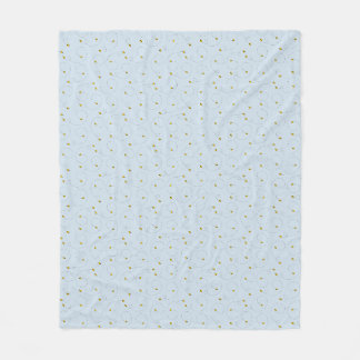 Honey Bee Waggle Dance Blue Fleecedecke