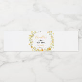 Honey Bee Water Flasche Etikett Geburtstag (Einzelnes Label)