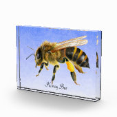 Honey Bee Watercolor Foto Block (Rechts)