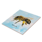 Honey Bee Watercolor Malerei Fliese (Seite)