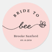 Honey Bee Wedding Bridal Baby Shower Favor Sticker (Vorderseite)