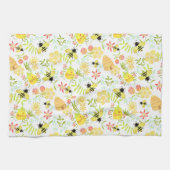 Honey Bee White Geschirrtuch (Horizontal)