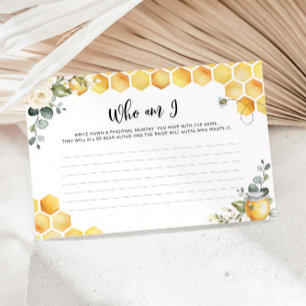 Honey bee Who is I Brautparty game Stationery