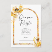 Honey Bee Wildblume Baby Duwer Windelwanne Raffle Begleitkarte (Vorderseite)