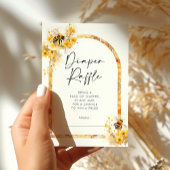 Honey Bee Wildblume Baby Duwer Windelwanne Raffle Begleitkarte