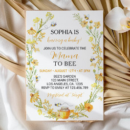 Honey Bee Wildblume Baby Shower Einladung