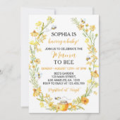 Honey Bee Wildblume Baby Shower Einladung (Vorderseite)