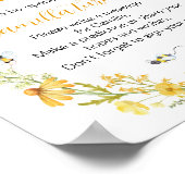 Honey Bee Wildblume Birthday Time Capsule Zeichen Poster (Ecke)