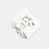 Honey Bee Wildblume Spring Baby Dusche Serviette (Ecke)