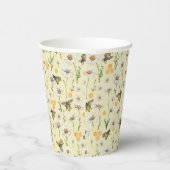 Honey Bee Wildblumen Baby Shower Paper Cups | Bum Pappbecher (Rechts)