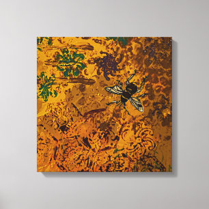 Honey Bee Wrapped Canvas Print Leinwanddruck