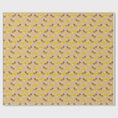 Honey Bee Wrapping Paper Geschenkpapier (Flach)