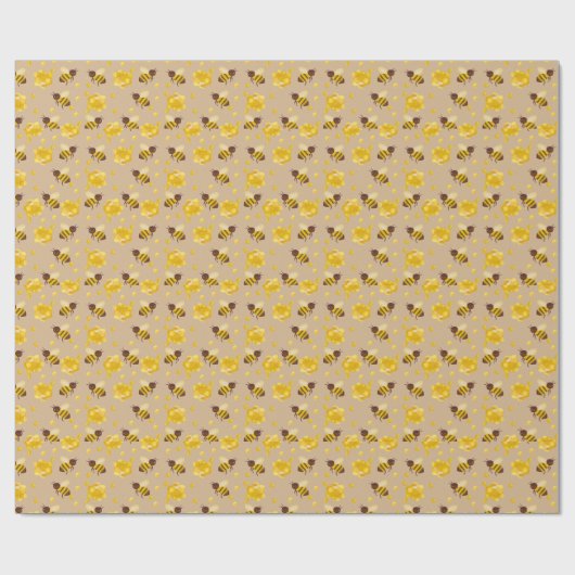 Honey Bee Wrapping Paper Geschenkpapier (Flach)