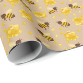 Honey Bee Wrapping Paper Geschenkpapier (Rolleneckpunkt)