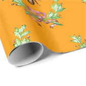 HONEY BEE, WREATH MIT OAK BLÄTTER MONOGRAM GESCHENKPAPIER (Rolleneckpunkt)