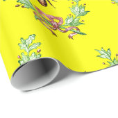 HONEY BEE, WREATH MIT OAK BLÄTTER MONOGRAM GESCHENKPAPIER (Rolleneckpunkt)