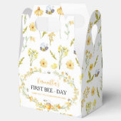 Honey Bee Yellow Floral Birthday Favor Box Geschenkschachtel (Geöffnet)