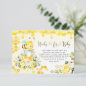 Honey Bee Yellow Floral Garden Books for Baby Begleitkarte (Stehend Vorderseite)