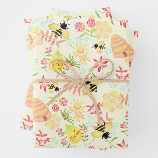 Honey Bee Yellow Geschenkpapier Set (Beispiel)