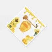Honey Bee Yellow Honey Baby Shower Decke Serviette (Ecke)