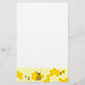 Honey Bee Yellow Honeycomb Ungewidmete Geschirr Briefpapier (Vorderseite)