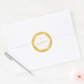 Honey Bee Yellow Individuelle Name Sticker Wedding (Umschlag)