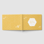 Honey Bee Yellow Muster Custom Wedding Gästebuch (Voll)