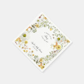 Honey Bee Yellow Wildblumen Summer Baby Dusche Serviette (Ecke)