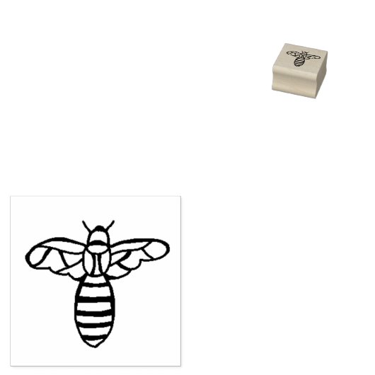 Honey Bee Zeichnend Gummistempel (Stempel)