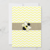 Honey Bee ZigZag Baby Shower Einladung (Vorderseite)